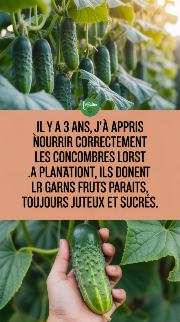 Il y a 3 ans, j'ai appris à nourrir correctement les concombres lors de la plantation. Maintenant, ils donnent des fruits parfaits, toujours juteux et sucrés.