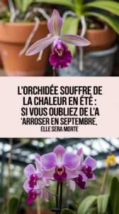 L'orchidée souffre de la chaleur en été : si vous oubliez de l'arroser en septembre, elle sera morte