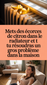 Mets des écorces de citron dans le radiateur et tu résoudras un gros problème dans la maison