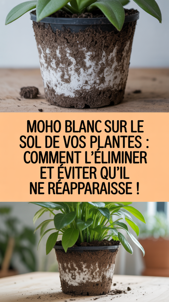 Moho blanc sur le sol de vos plantes : comment l’éliminer et éviter qu’il ne réapparaisse !