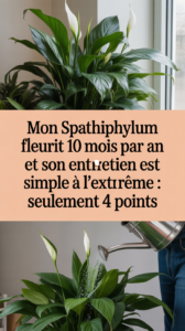 Mon spathiphyllum fleurit 10 mois par an et son entretien est simple à l'extrême : seulement 4 points