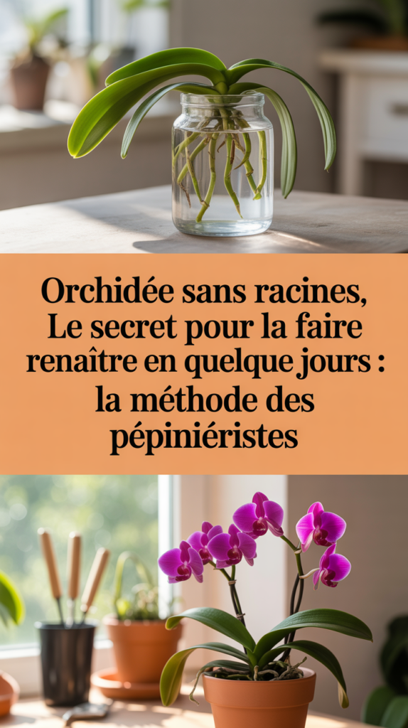 Orchidée sans racines, le secret pour la faire renaître en quelques jours : la méthode des pépiniéristes