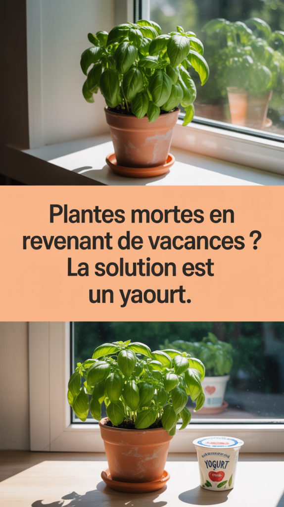 Plantes mortes en revenant de vacances ? La solution est un yaourt.