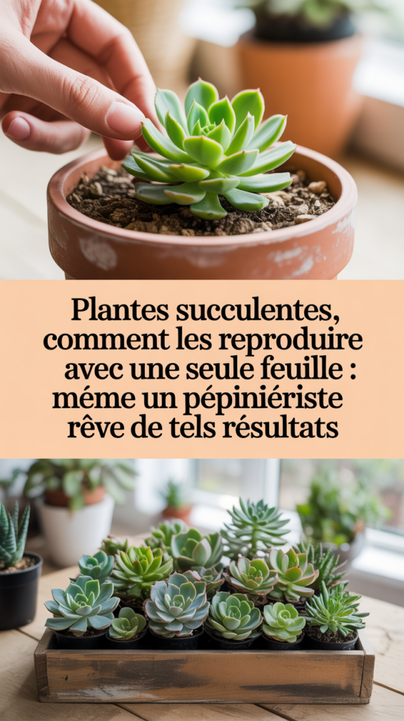 Plantes succulentes, comment les reproduire avec une seule feuille : même un pépiniériste rêve de tels résultats