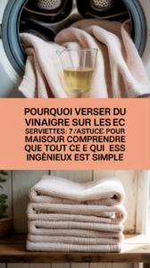 Pourquoi verser du vinaigre sur les serviettes : 7 astuces maison pour comprendre que tout ce qui est ingénieux est simple