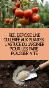 Riz, dépose une cuillerée aux plantes : l’astuce du jardinier pour les faire pousser vite