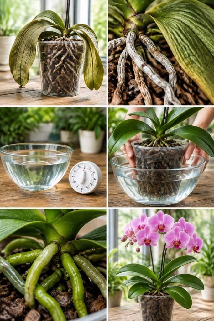 10 minutes de bain par semaine : l'orchidée n'a besoin de rien d'autre