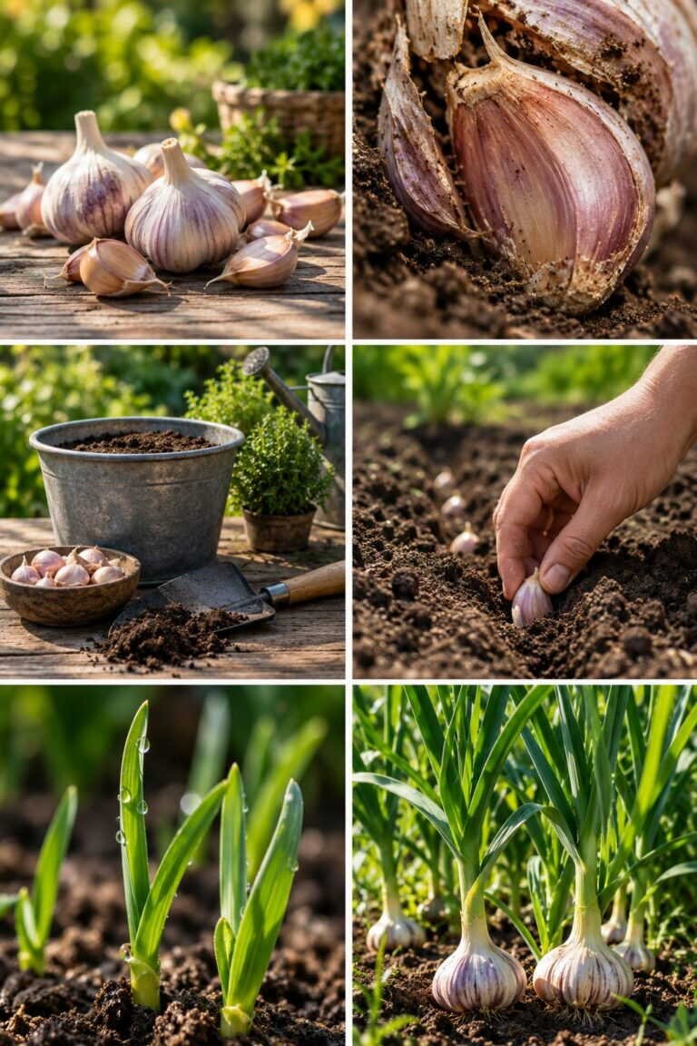 Ail en pot : planté en octobre, récolté en juin
