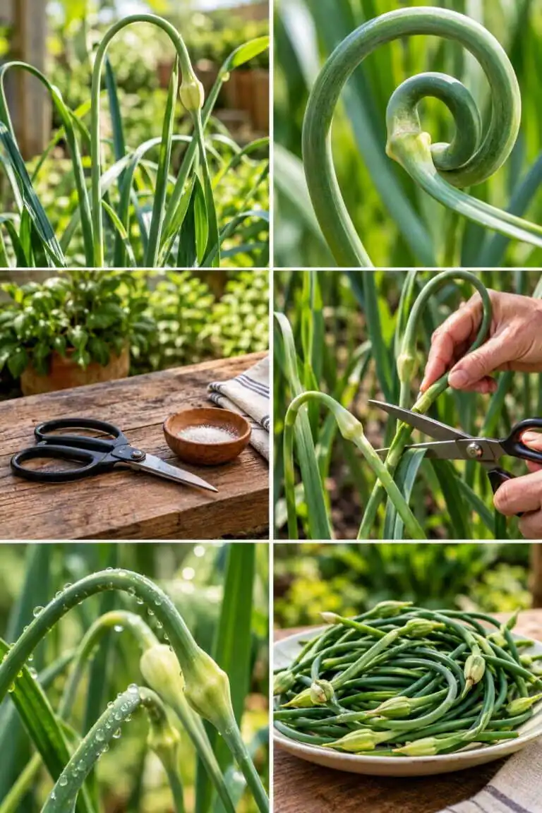 Ail qui monte en fleur : la fleur se mange, et elle est délicieuse