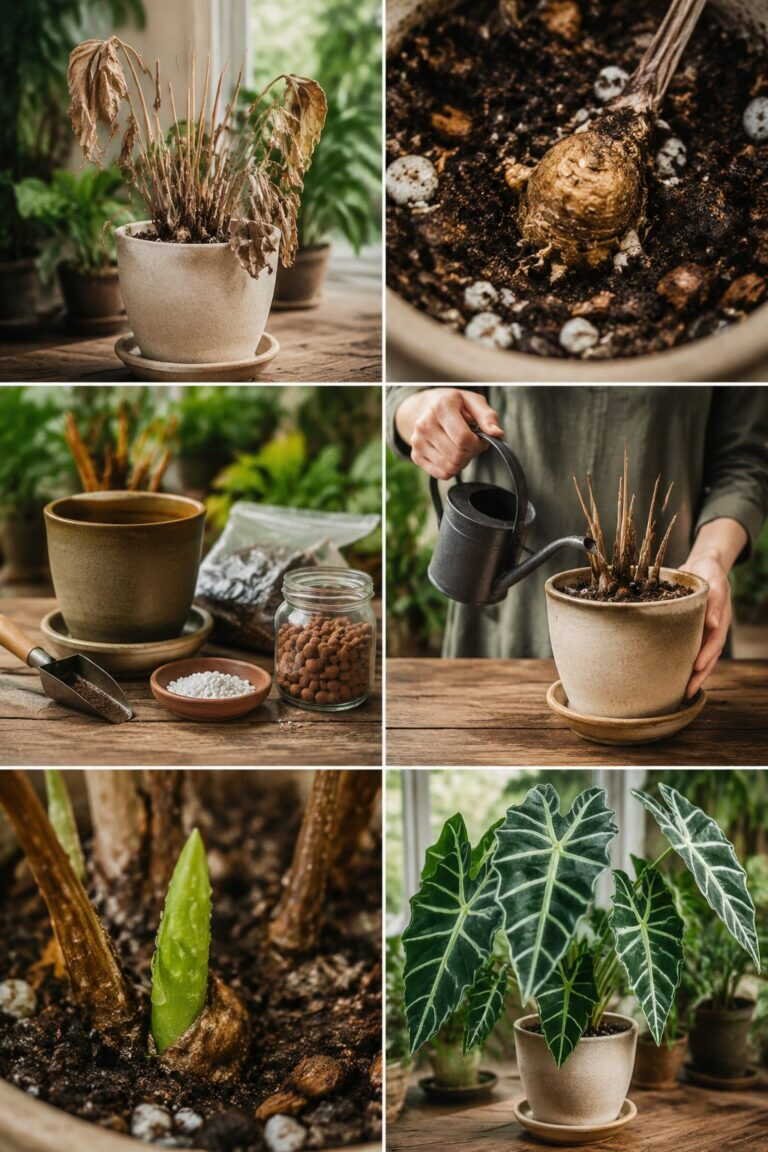 Alocasia qui perd toutes ses feuilles en hiver : elle n&rsquo;est pas morte