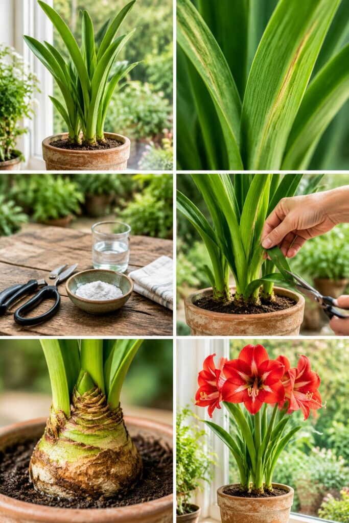 Amaryllis fanée : ne coupez pas les feuilles, c'est elles qui préparent la fleur de l'an prochain