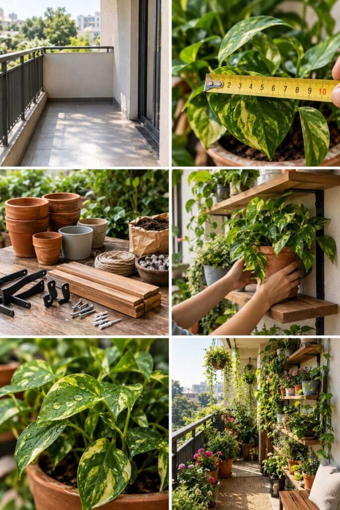 Aménager un balcon de 2 m² en mini-jardin : le plan