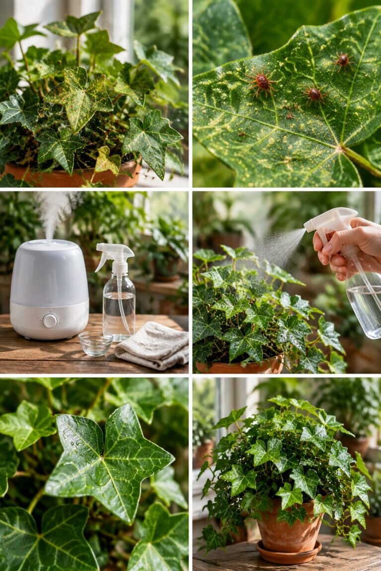 Araignées rouges sur le lierre et les palmiers : humidifiez, elles détestent ça