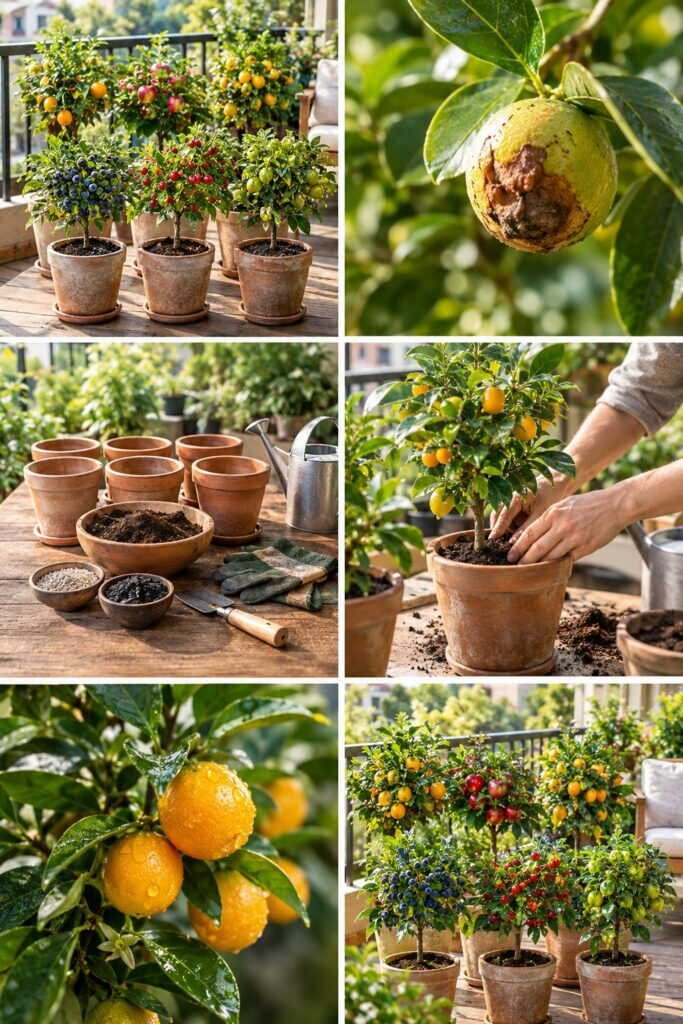 Arbres fruitiers nains en pot : les 6 qui donnent vraiment sur un balcon