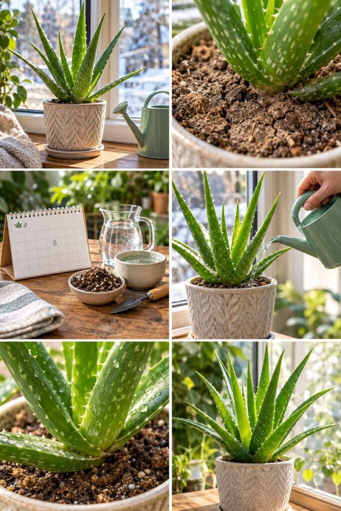 Arroser l'aloe vera en hiver : une fois par mois, pas plus
