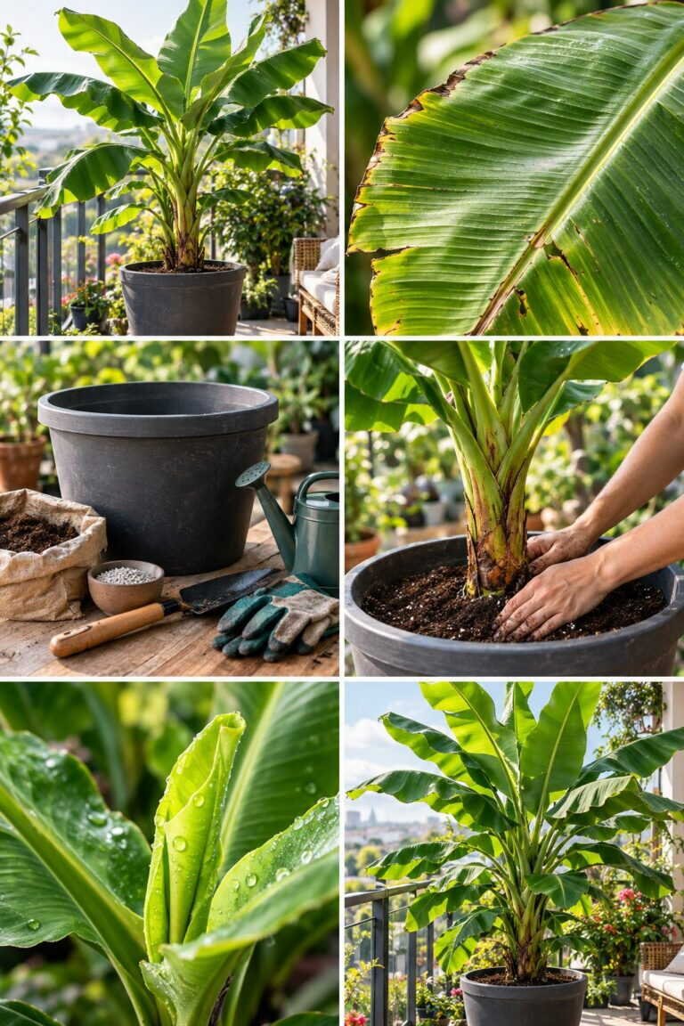 Bananier en pot : la plante tropicale qui pousse sur un balcon