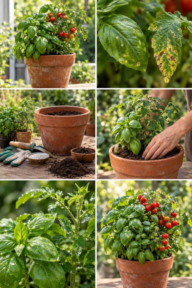 Basilic et tomates dans le même pot : la bonne association