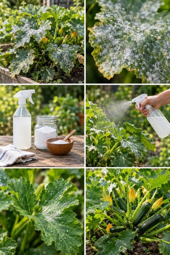 Bicarbonate contre l'oïdium : la recette exacte pour les courgettes