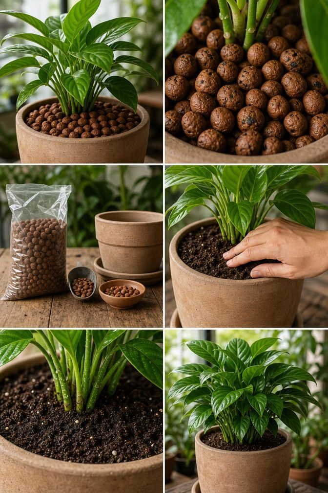 Billes d&rsquo;argile en surface du pot : les moucherons ne pondent plus