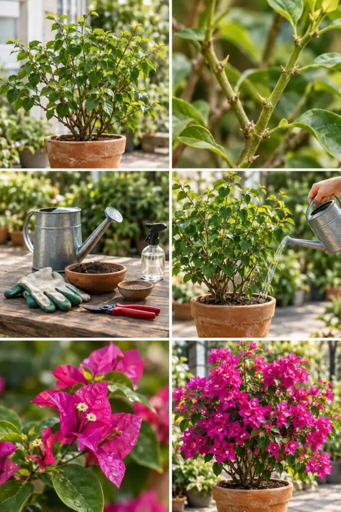 Bougainvillier sans fleurs : arrosez-le moins, il fleurira plus