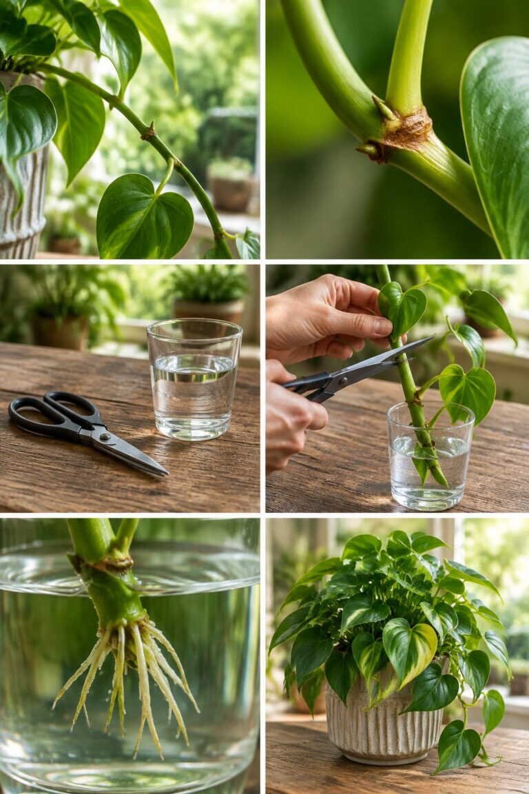 Bouture de philodendron : coupez sous un nœud, racines dans l&rsquo;eau en 10 jours