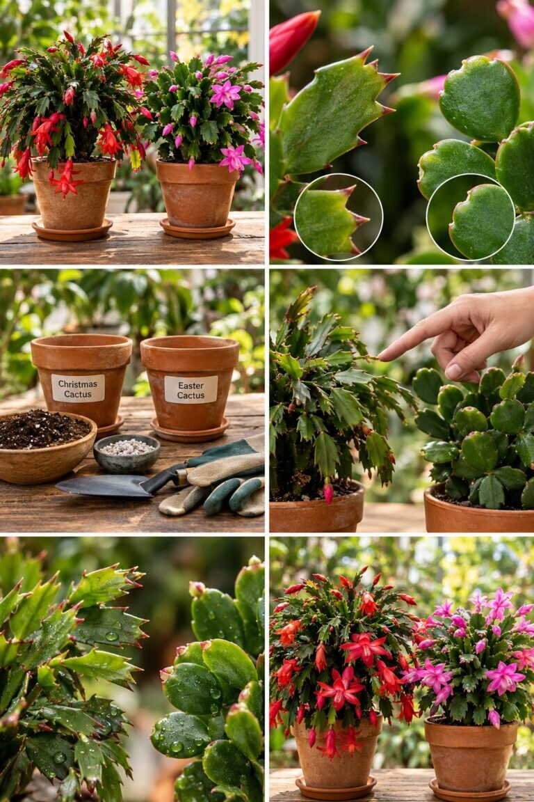 Cactus de Noël ou cactus de Pâques : la différence en 2 secondes (et pourquoi ça change l&rsquo;entretien)