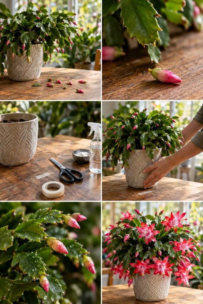 Cactus de Noël qui perd ses boutons : vous l'avez déplacé