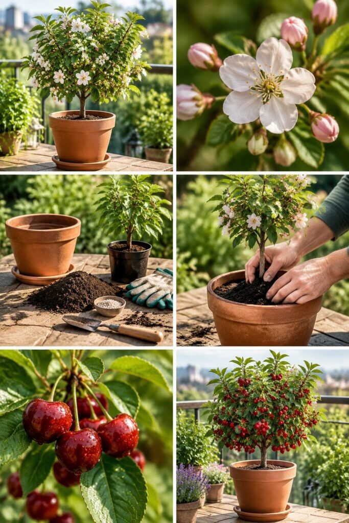 Cerisier nain en pot : des cerises sur un balcon, la variété qui marche