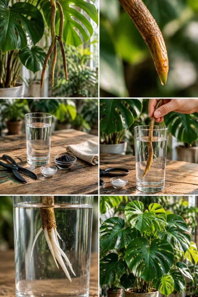 Ces racines bizarres qui sortent du monstera : mettez-les dans un verre d'eau, la plante explose