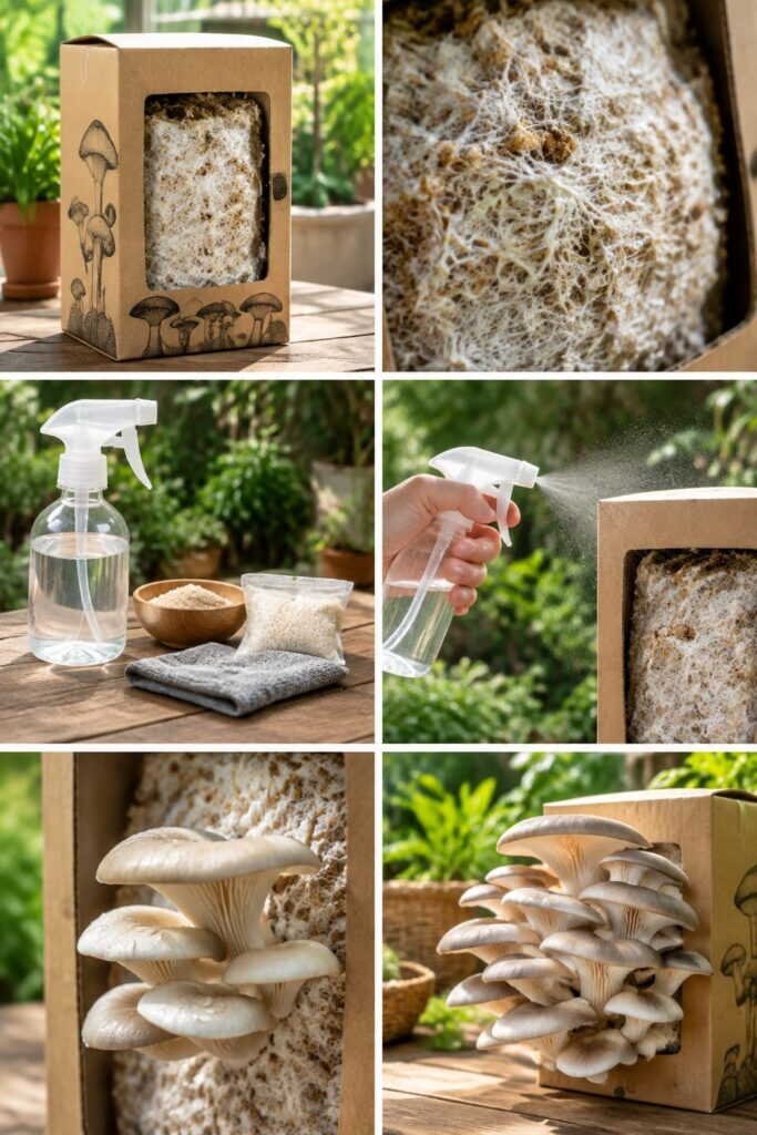 Champignons en kit dans la cuisine : la récolte en 10 jours