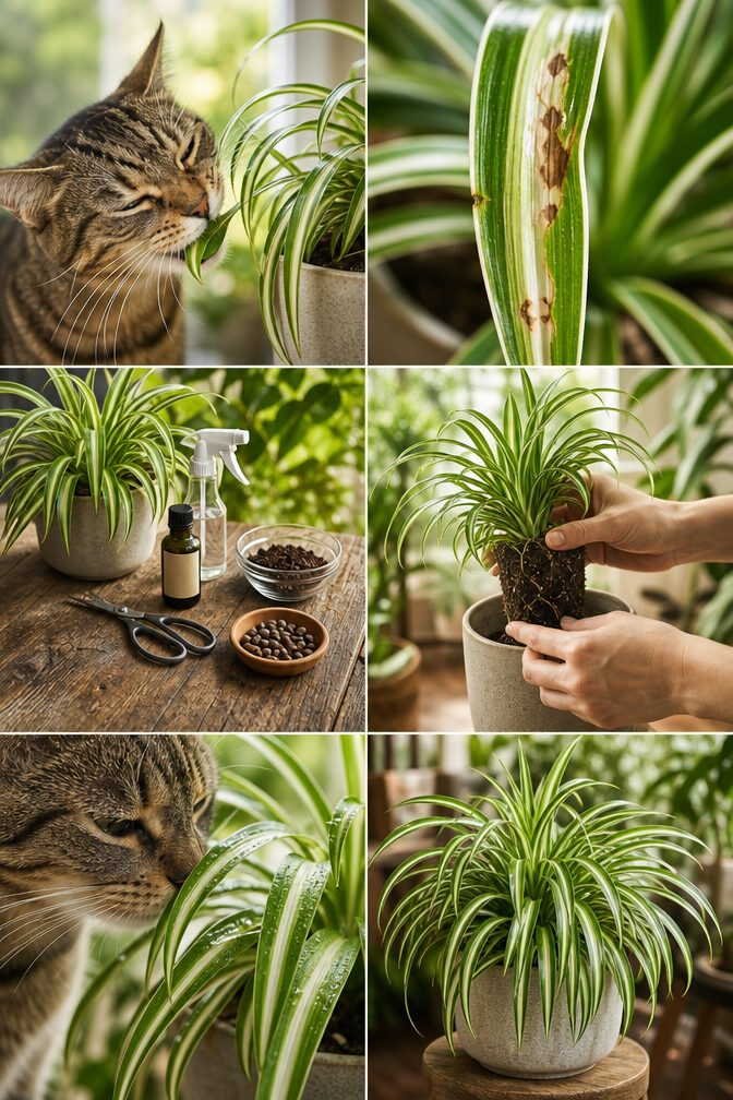 Chat qui mange les plantes : les espèces sans danger et celles à cacher