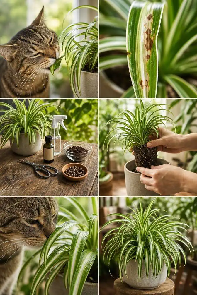 Chat qui mange les plantes : les espèces sans danger et celles à cacher