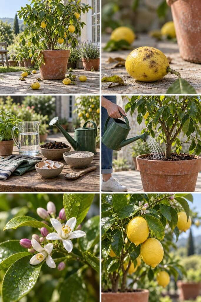 Citronnier acheté avec des fruits : pourquoi ils tombent tous le premier mois