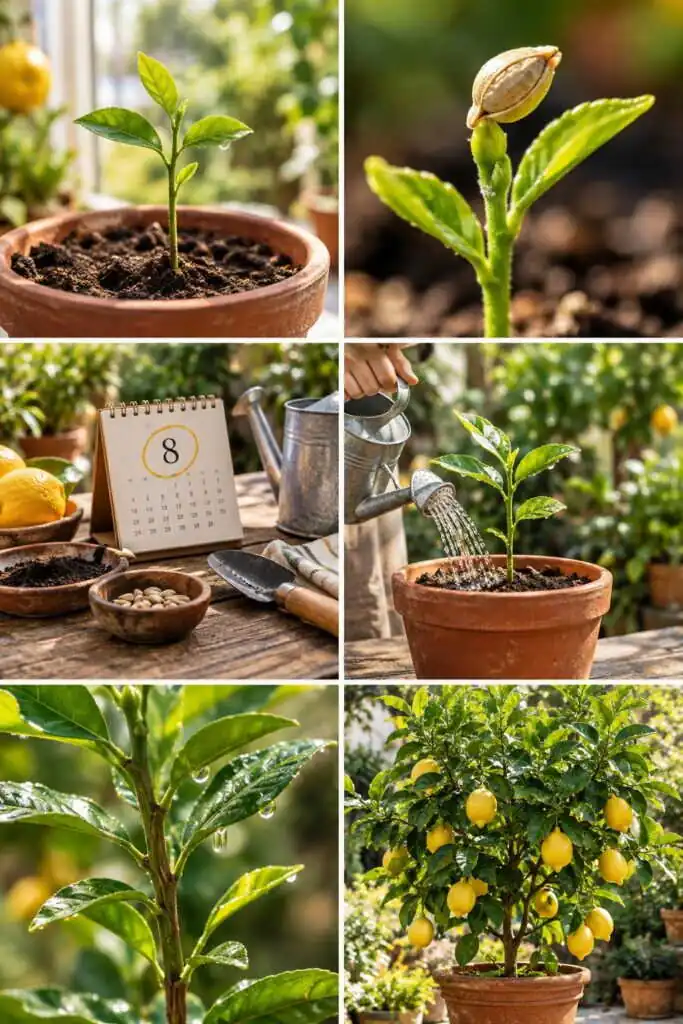 Citronnier issu d'un pépin : il donnera des fruits, mais dans 8 ans