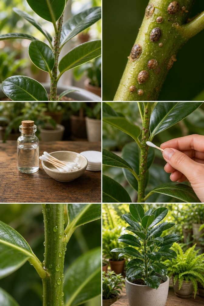 Cochenilles : coton-tige + alcool à 70°, la seule méthode qui marche
