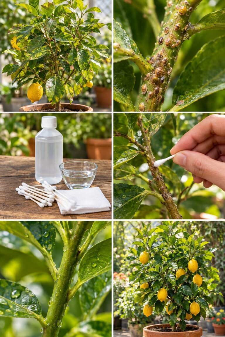 Cochenilles sur le citronnier : coton-tige + alcool, adieu en une semaine
