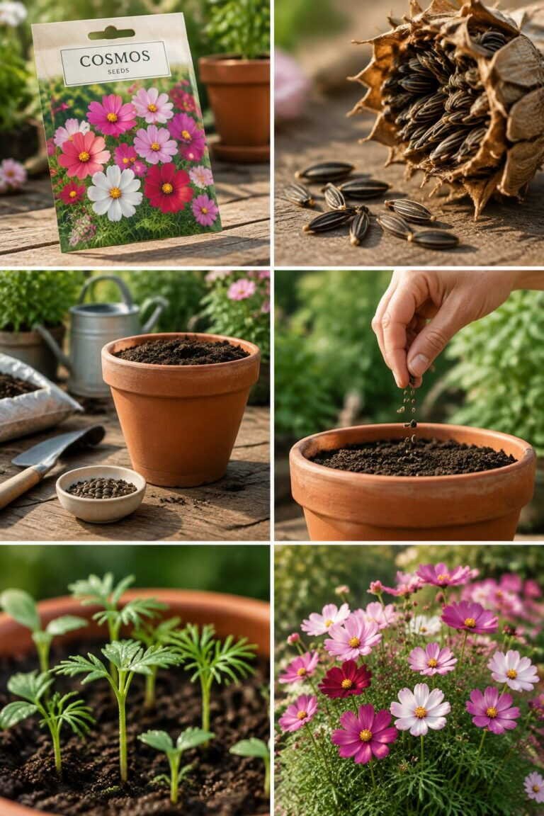 Cosmos en pot : 3 mois de fleurs pour 2 euros de graines