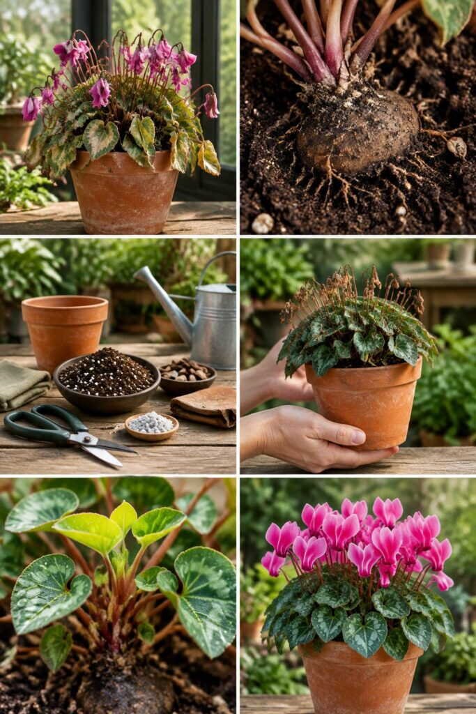 Cyclamen fané : ne le jetez pas, le bulbe refleurit l'automne suivant