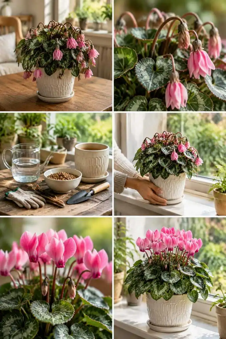 Cyclamen qui s&rsquo;effondre en 2 jours : il a trop chaud, la fenêtre fraîche le sauve
