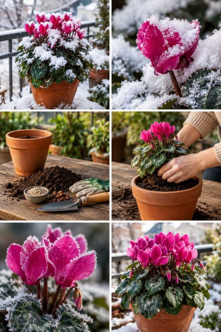 Cyclamens de balcon : les fleurs qui tiennent sous la neige
