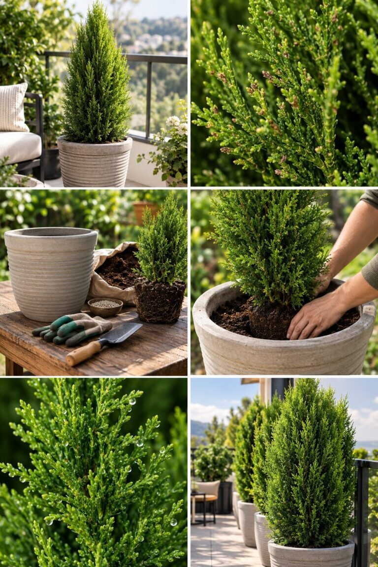 Cyprès en pot : le brise-vue qui reste vert toute l&rsquo;année sur un balcon
