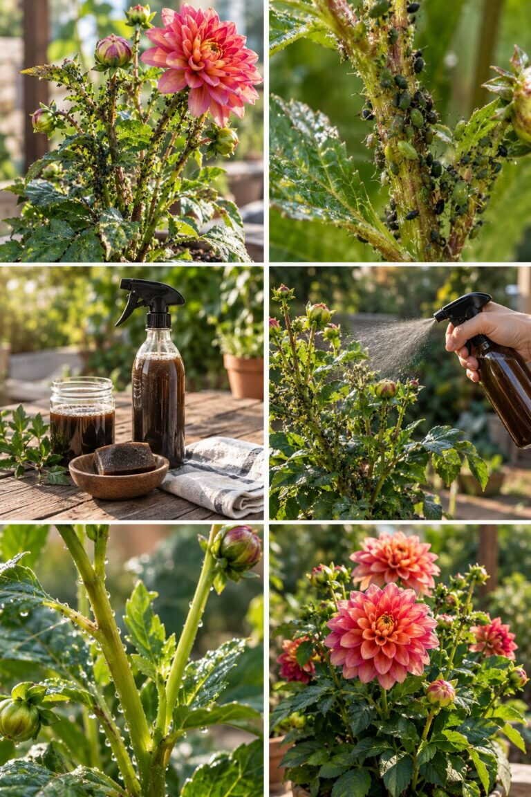 Dahlias couverts de pucerons : le savon noir pulvérisé le soir, jamais le midi