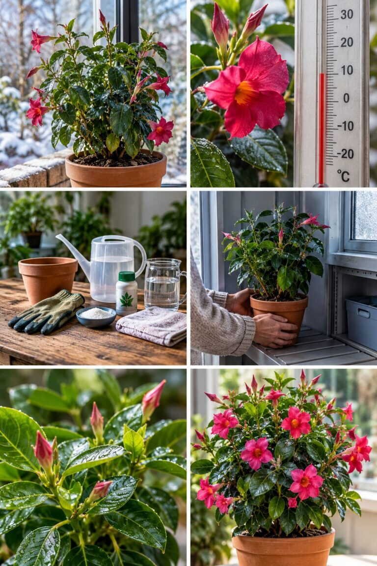Dipladenia l&rsquo;hiver : dans une pièce à 10 °C il survit, dehors il meurt