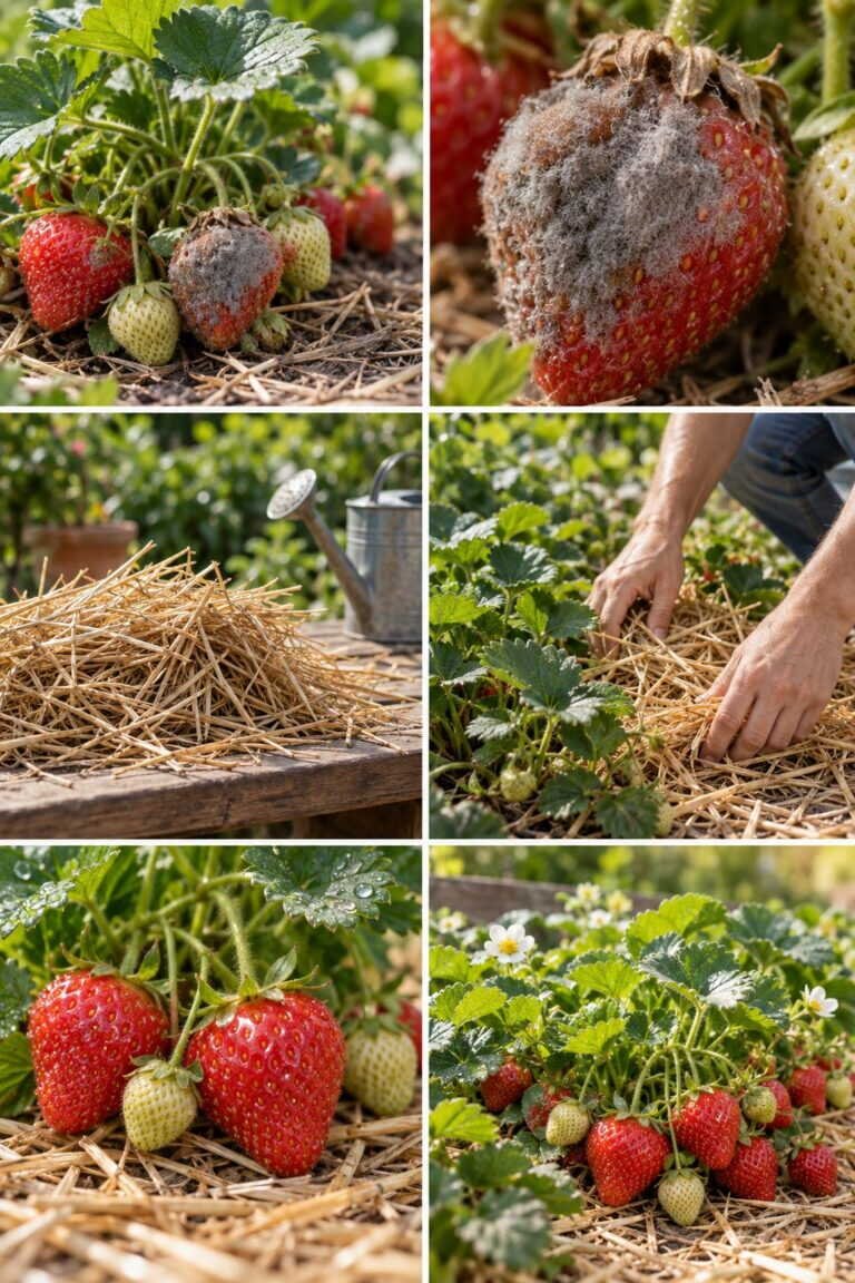 Duvet gris sur les fraises : le botrytis, la paille qui l&rsquo;évite