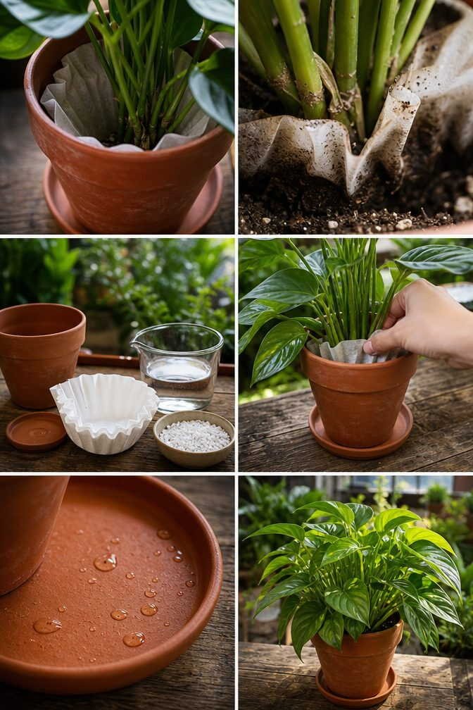 Filtre à café au fond du pot : fini la terre qui coule à chaque arrosage