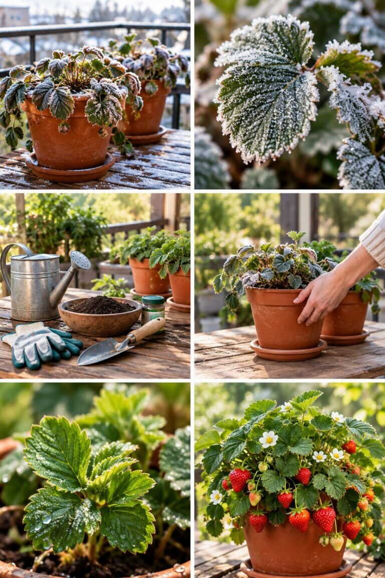 Fraisiers en pot l&rsquo;hiver : ne les rentrez pas