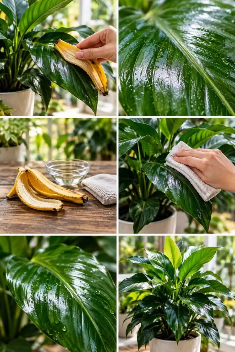 Frottez une peau de banane sur les feuilles, elles brillent sans produit