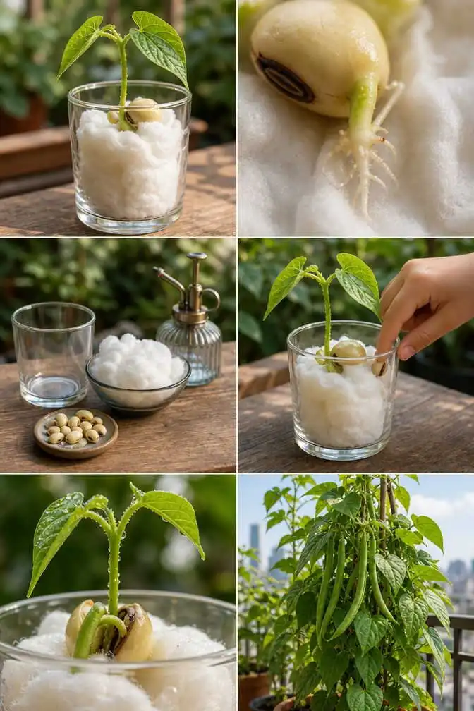 Haricot dans du coton : l&rsquo;expérience d&rsquo;école qui donne 2 kg de haricots sur le balcon