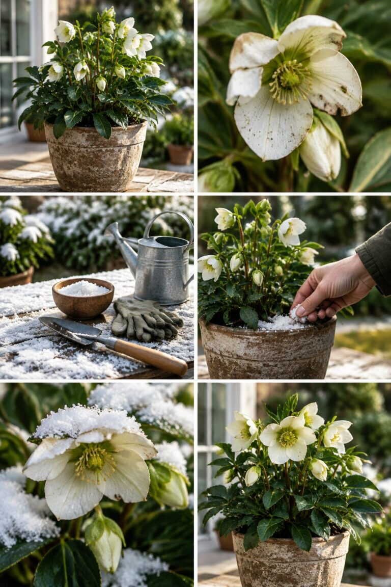 Hellébore en pot : la rose de Noël qui fleurit sous la neige