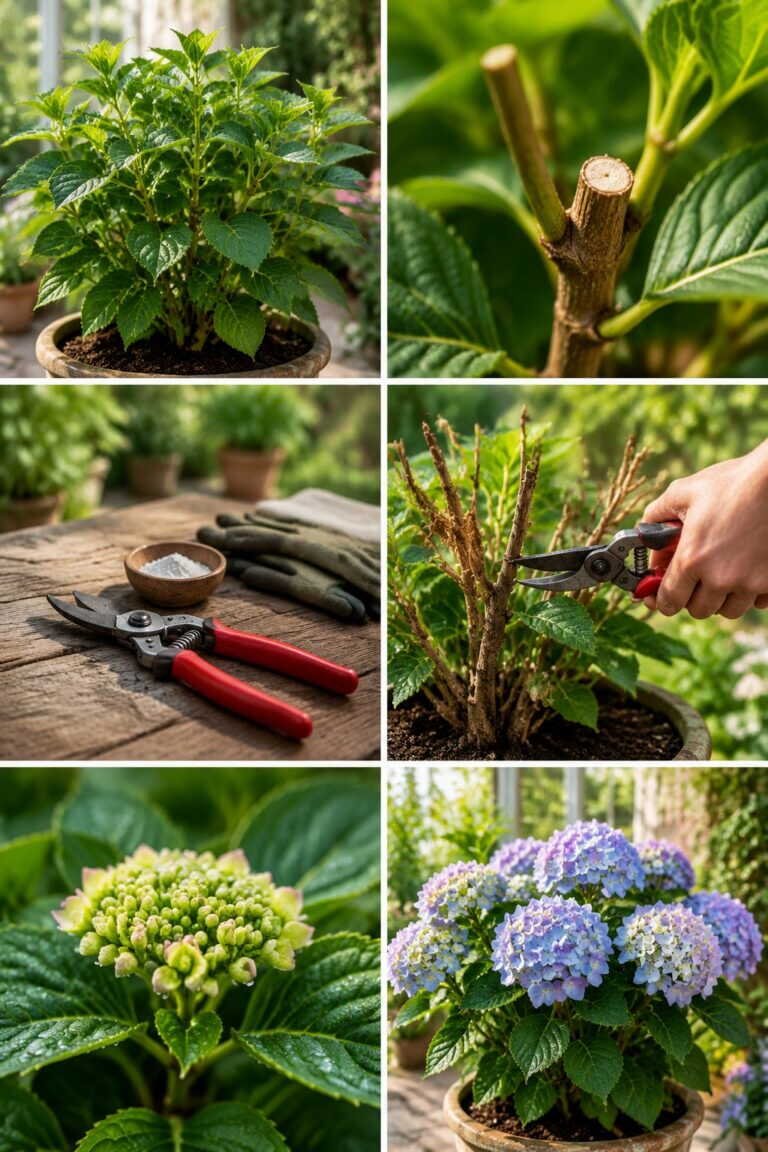 Hortensia qui ne fleurit plus : vous avez coupé les boutons en taillant